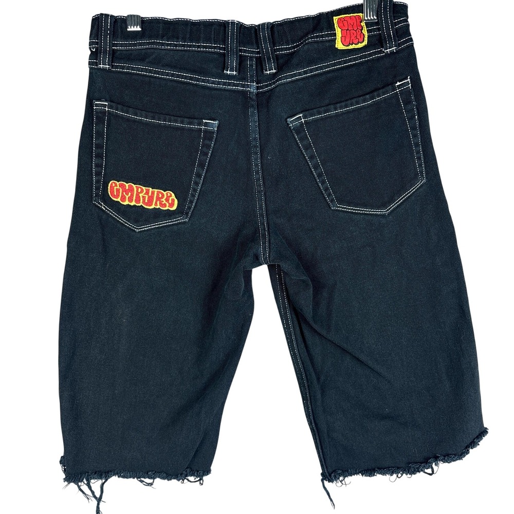 Empyre Denim Cutoff Shorts Mens 28 Black Skate Streetwear